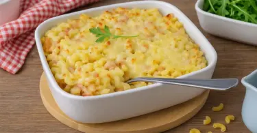 Gratin de coquillettes jambon et gruyère : une recette crémeuse et gourmande