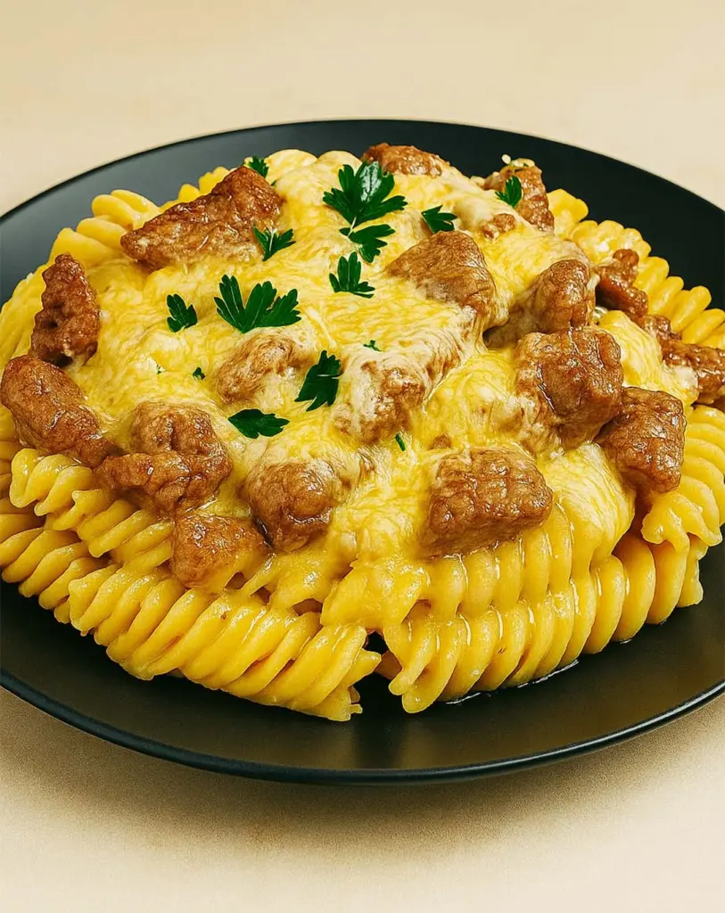 Rotini Crémeux au Parmesan et Bœuf Fondant : Une Recette Facile et Savoureuse
