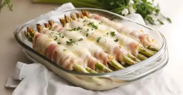 Gratin d’asperges au jambon et béchamel facile : un plat savoureux et rapide à préparer