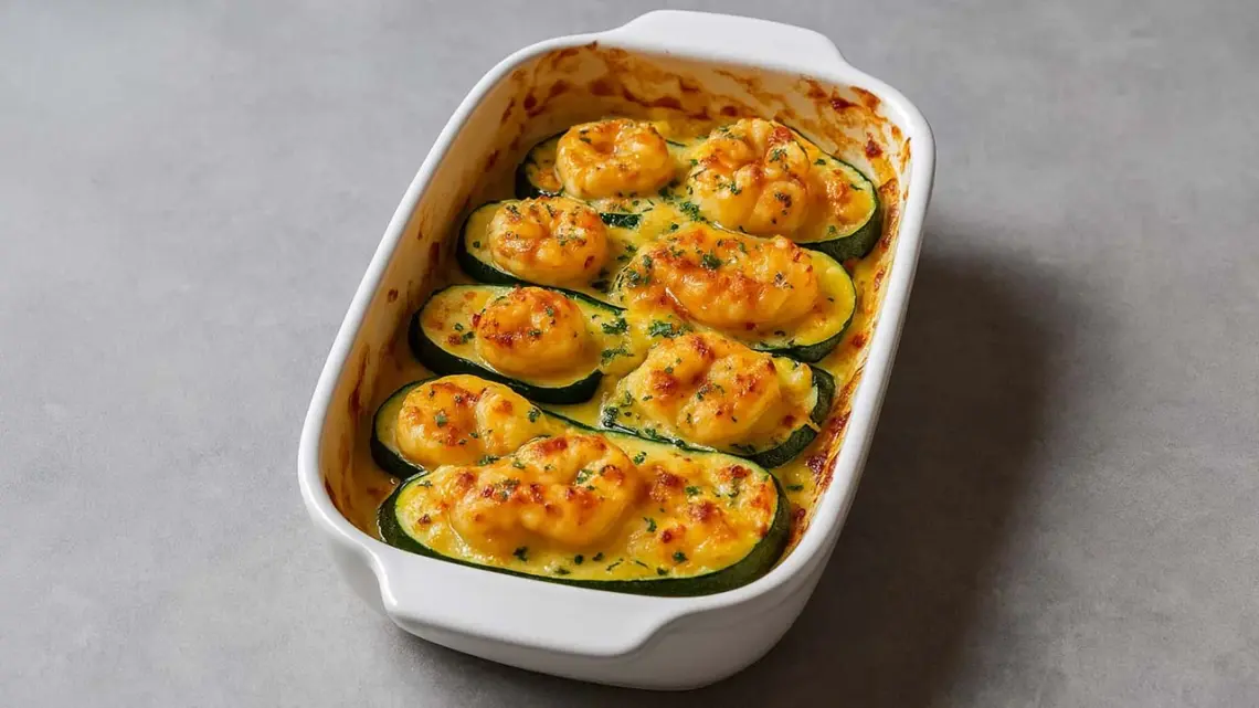 Gratin de courgettes aux crevettes et à l’ail : une recette savoureuse et facile