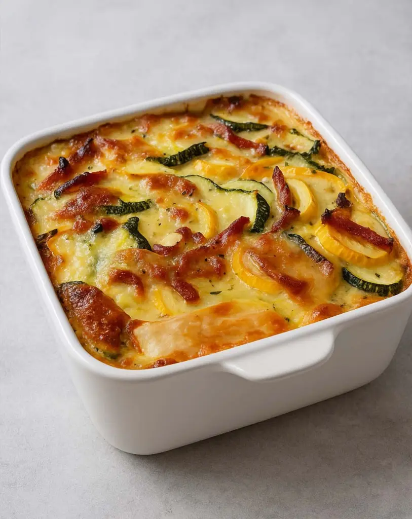Gratin de courgettes aux lardons : une recette familiale savoureuse