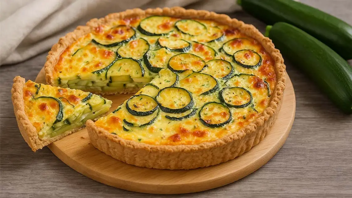 Quiche aux courgettes et aux deux fromages : recette facile et savoureuse