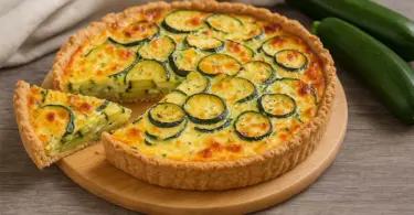 Quiche aux courgettes et aux deux fromages : recette facile et savoureuse