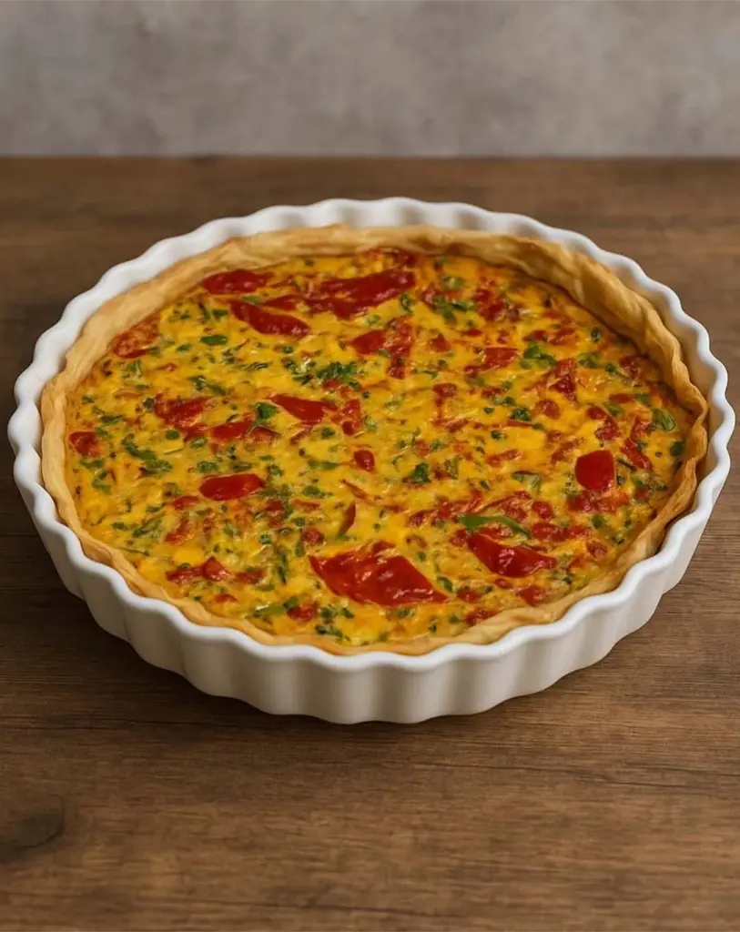 Quiche aux poivrons et chorizo : une recette facile, colorée et savoureuse