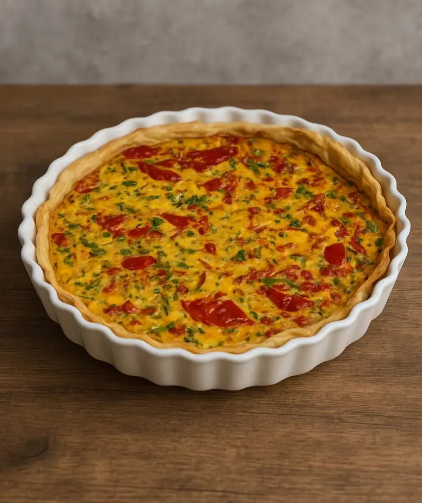 Quiche aux poivrons et chorizo : une recette facile, colorée et savoureuse
