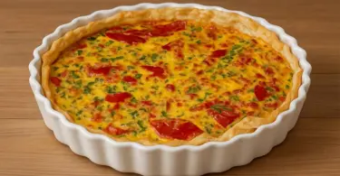 Quiche aux poivrons et chorizo : une recette facile, colorée et savoureuse