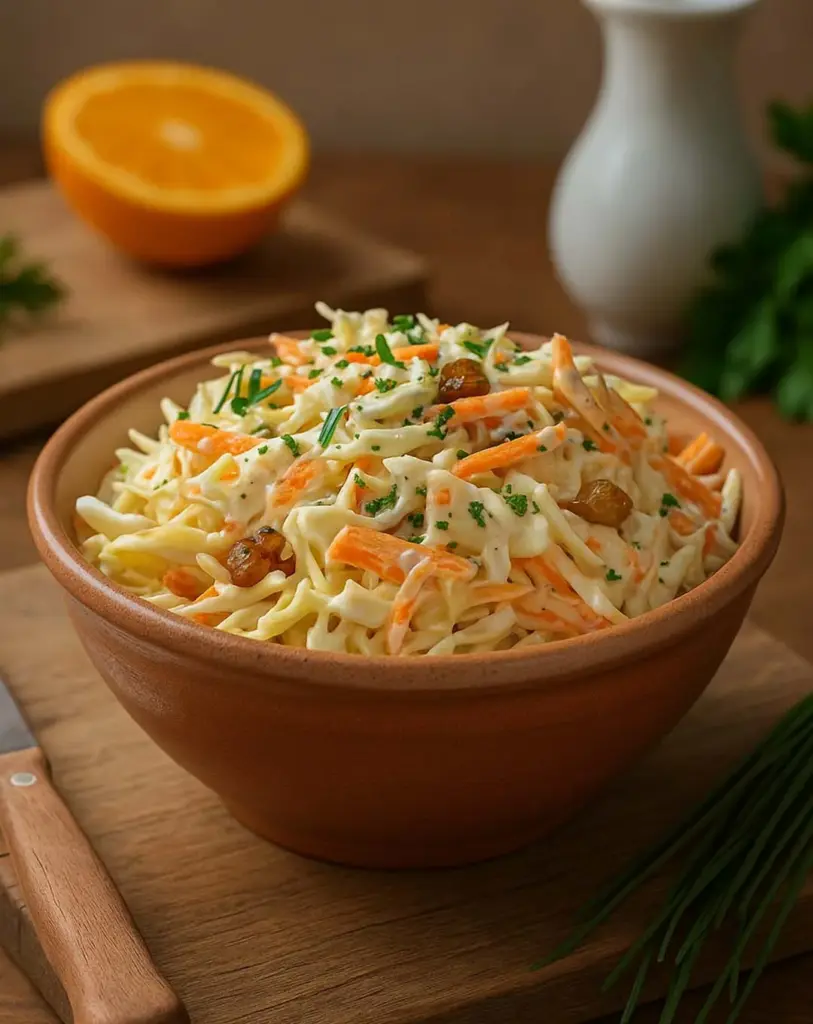 Salade Coleslaw au Yaourt et Raisins Secs : Recette Facile et Fraîche