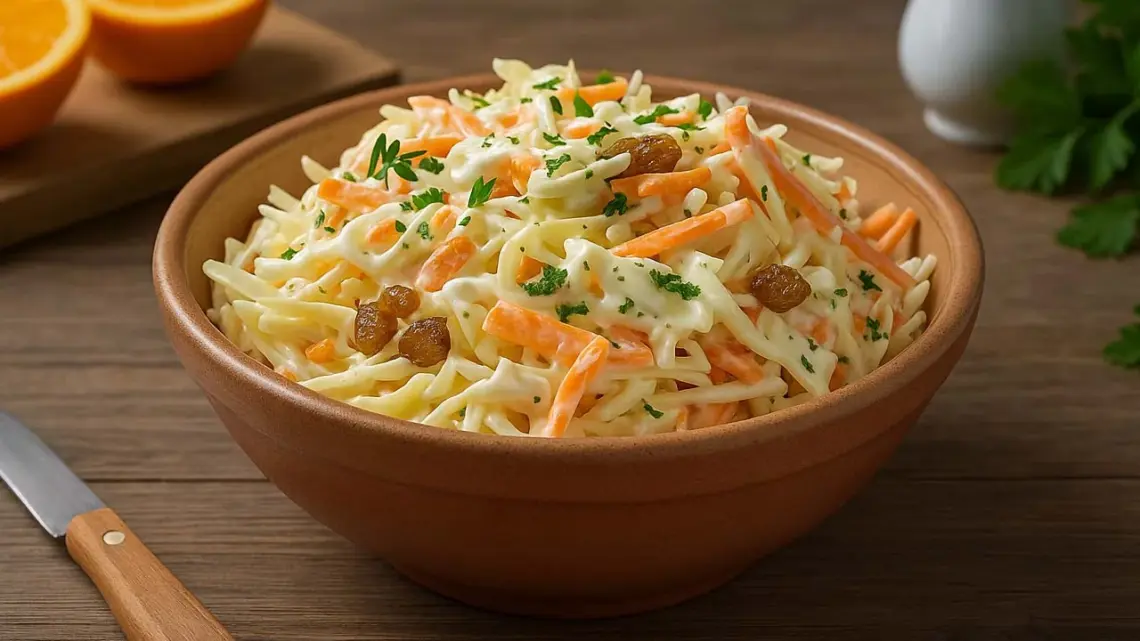 Salade Coleslaw au Yaourt et Raisins Secs : Recette Facile et Fraîche