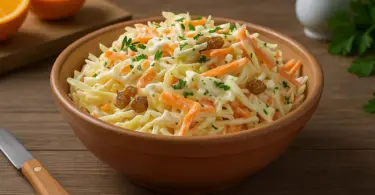 Salade Coleslaw au Yaourt et Raisins Secs : Recette Facile et Fraîche