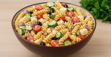 Salade de pâtes méditerranéenne fraîche et facile à préparer