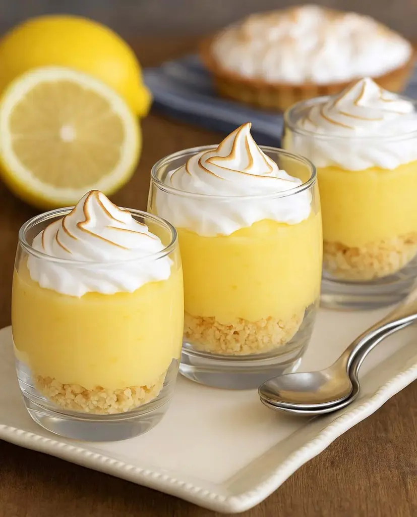 Tarte au citron meringuée en verrine facile et rapide – Recette gourmande