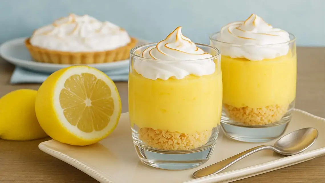 Tarte au citron meringuée en verrine facile et rapide – Recette gourmande