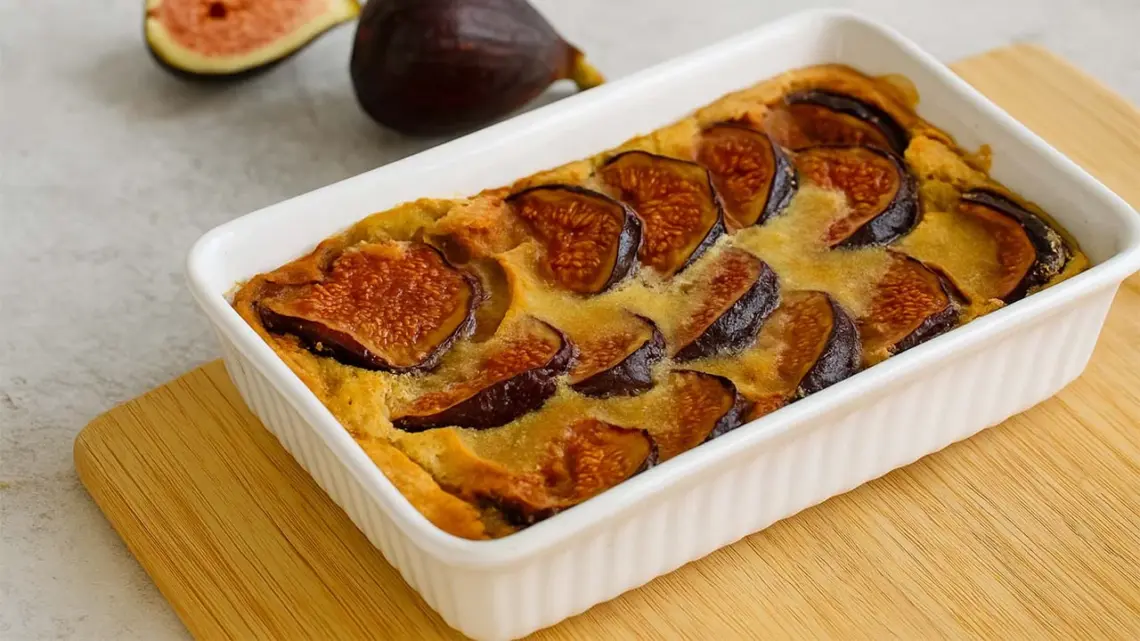 Clafoutis figues et lait d’amandes : recette légère sans lactose