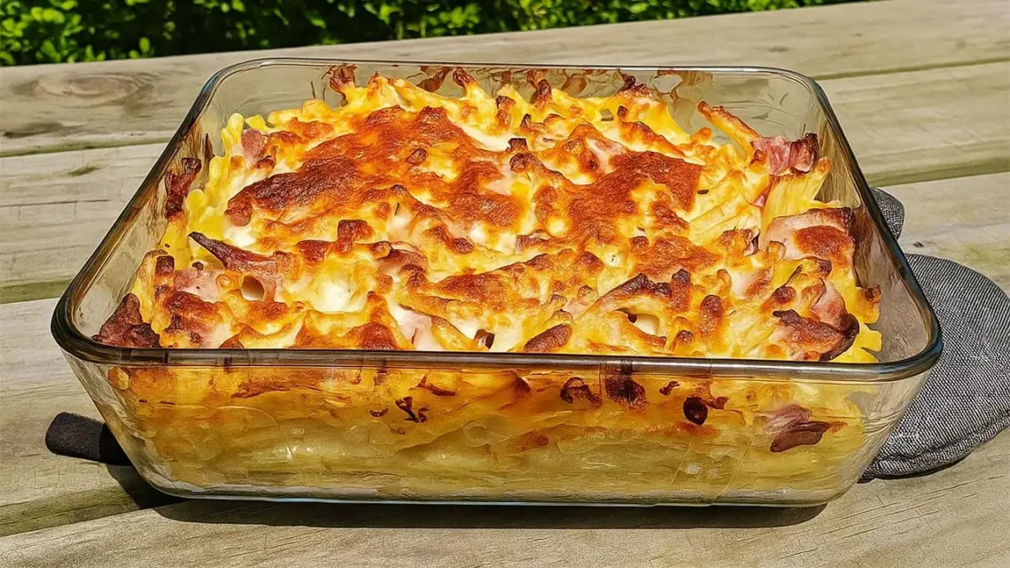 Gratin de pâtes au jambon et mozzarella : une recette simple et réconfortante