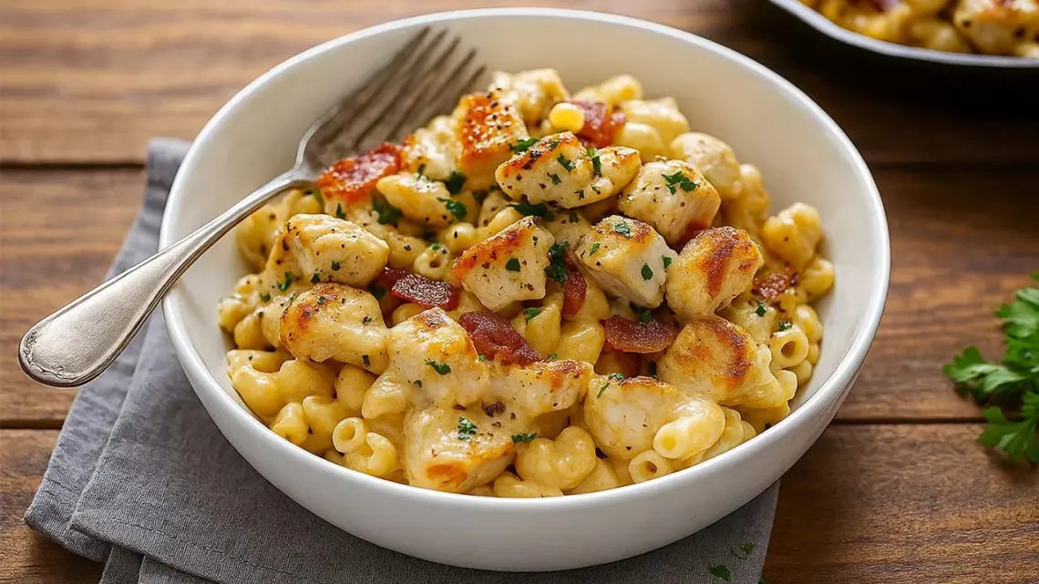 Macaroni au Fromage et Poulet Ranch : Recette Crémeuse et Gourmande