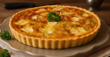 Tarte à la Courgette Camembert et Parmesan : recette facile et fondante
