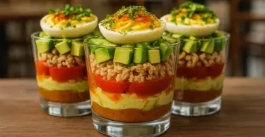 Verrines Avocat Tomate Thon et Œuf Farci : Entrée Fraîche et Facile
