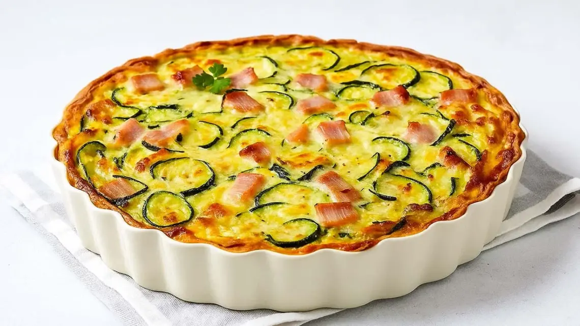 Flan de courgettes au jambon de poulet : une recette légère
