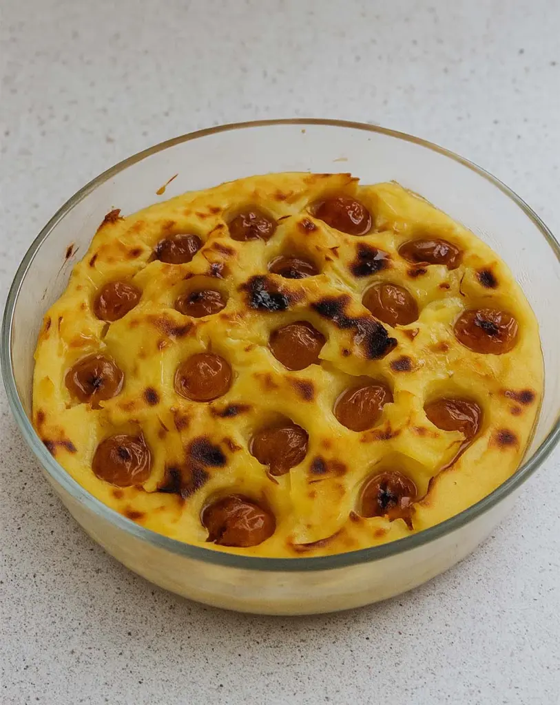 Flan pâtissier sans pâte aux mirabelles : une recette fruitée et fondante