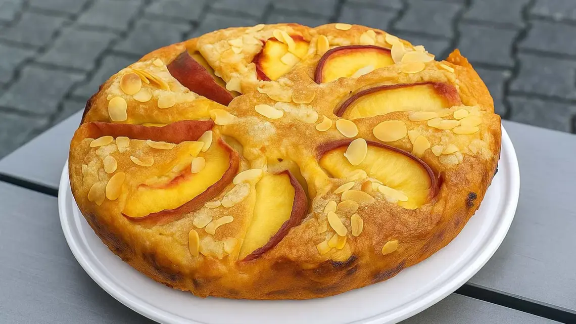 Gâteau aux pêches et ricotta moelleux : une recette fruitée et légère pour l'été
