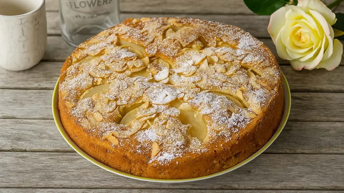Gâteau aux poires et pépites de chocolat moelleux : recette facile et gourmande