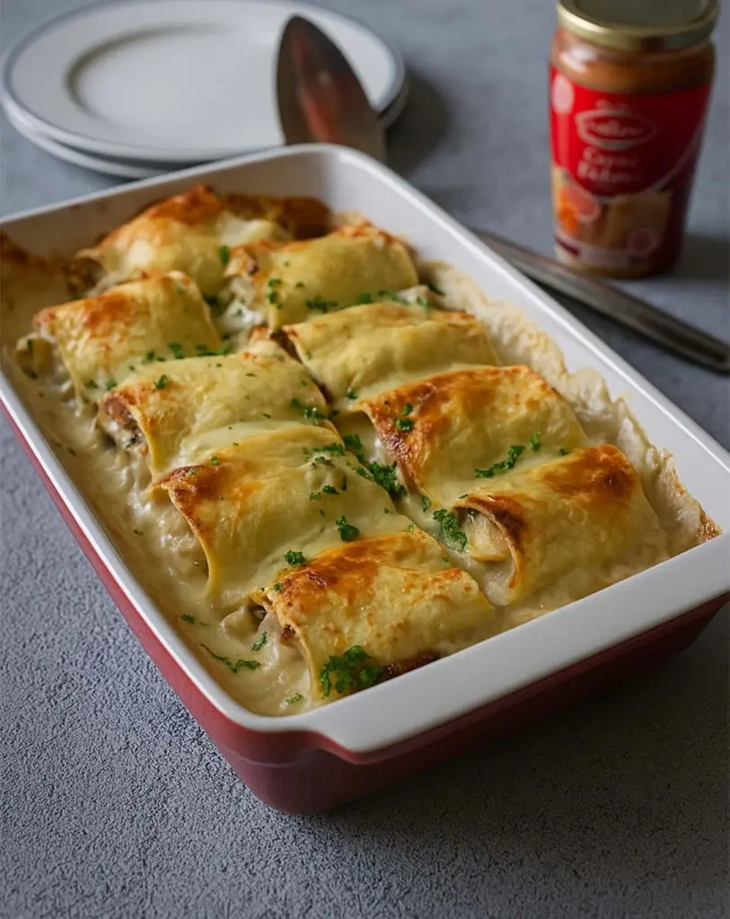 Lasagnes roulées au jambon et aux champignons : une recette réconfortante