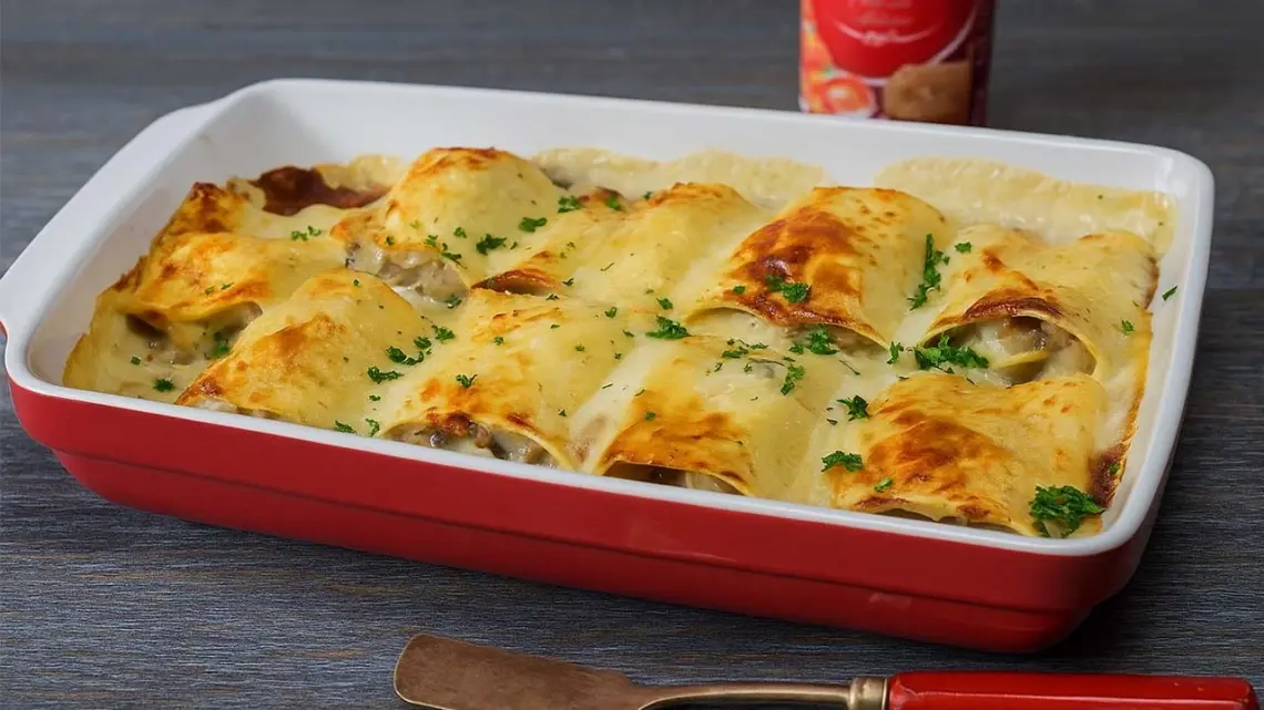Lasagnes roulées au jambon et aux champignons : une recette réconfortante
