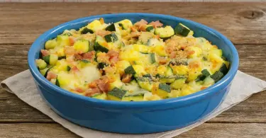 Pasticcio de courgettes au jambon et à la scamorza