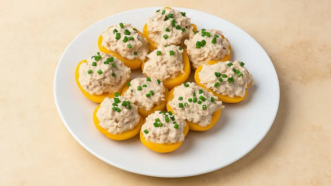 Pêches au thon à la mayonnaise : une entrée fraîche et rapide sans cuisson