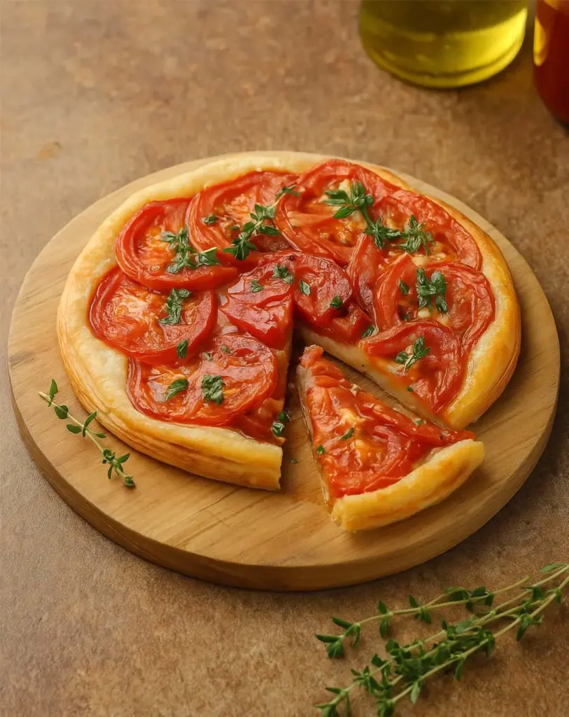 Tarte à la tomate et moutarde : recette facile aux herbes de Provence