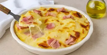 Gratin de pommes de terre au jambon et mozzarella facile et gourmand