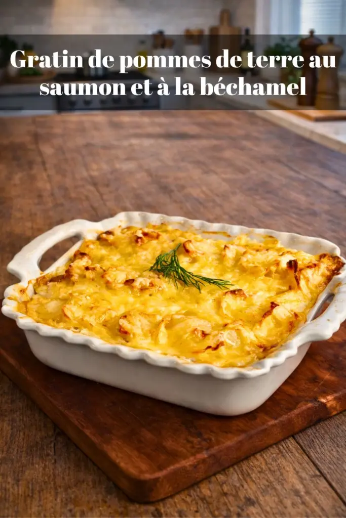Gratin de pommes de terre au saumon et à la béchamel