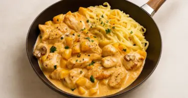 Poulet Stroganoff crémeux aux champignons et sauce à la moutarde