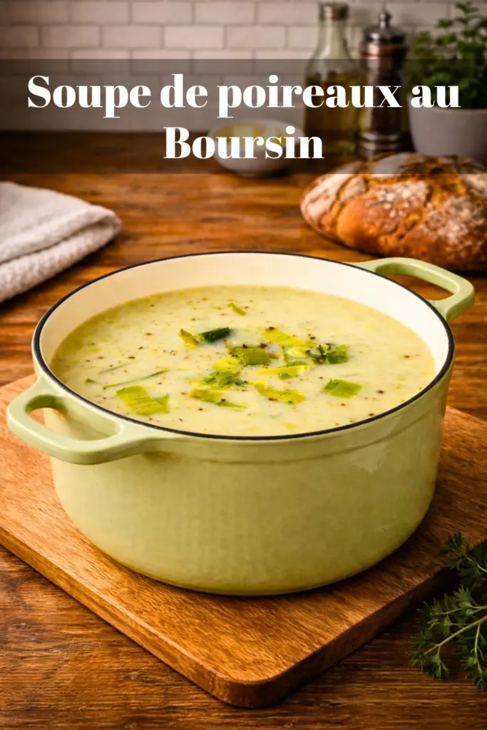 Soupe de poireaux au Boursin facile et crémeuse