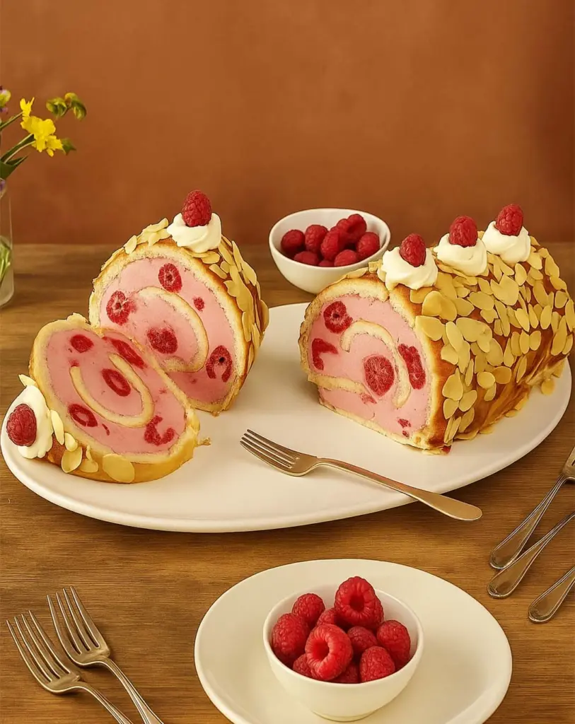 Bûche au mascarpone, chocolat blanc et framboises : un dessert de Noël raffiné et gourmand
