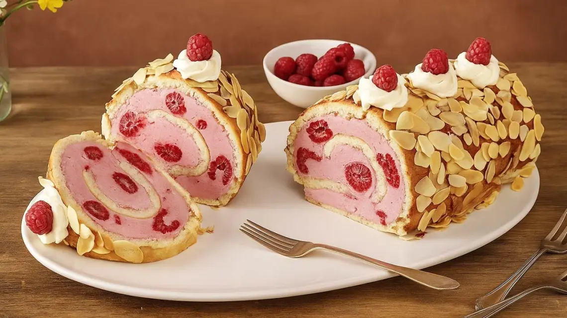 Bûche au mascarpone, chocolat blanc et framboises : un dessert de Noël raffiné et gourmand