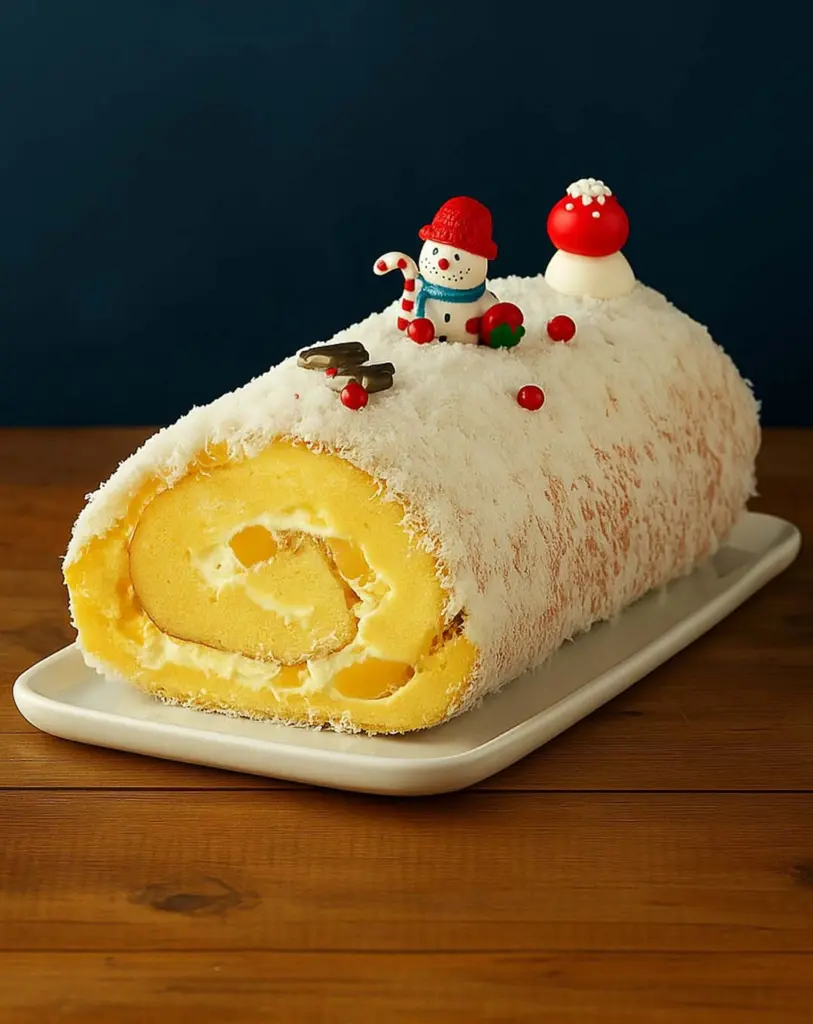 Bûche de Noël ananas coco mascarpone : dessert frais et facile pour les fêtes