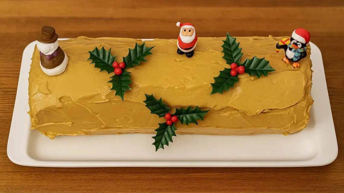Bûche de Noël pâtissière au café : un dessert de fête au goût raffiné