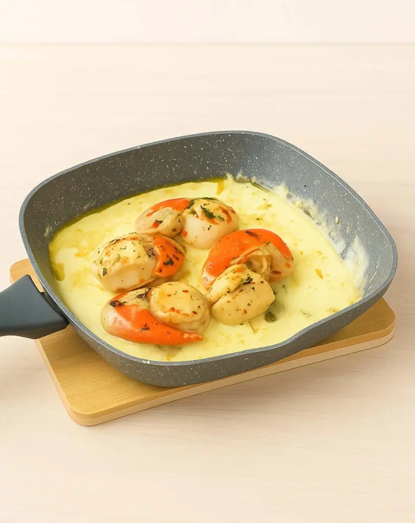 Cassolette de Saint-Jacques et crevettes gratinée : une entrée raffinée et gourmande