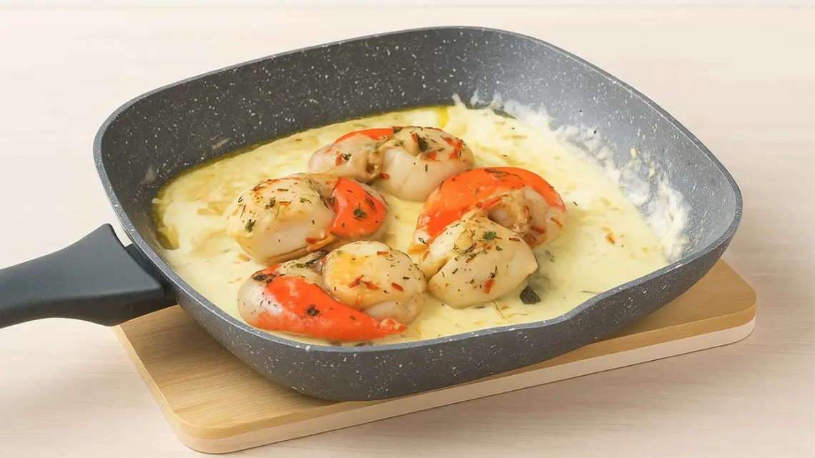 Cassolette de Saint-Jacques et crevettes gratinée : une entrée raffinée et gourmande