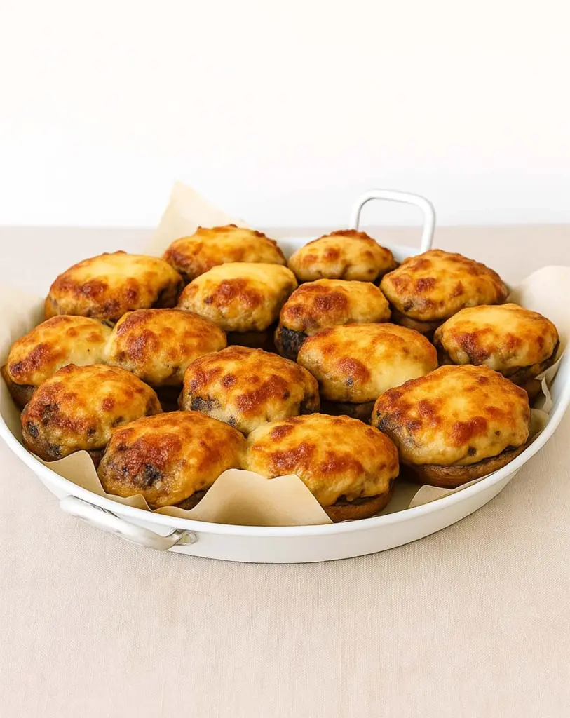 Champignons farcis au jambon et au comté : une recette gratinée