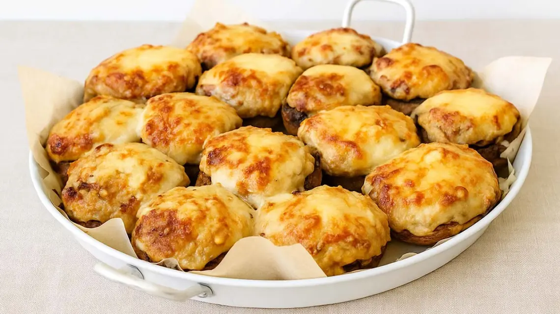 Champignons farcis au jambon et au comté : une recette gratinée