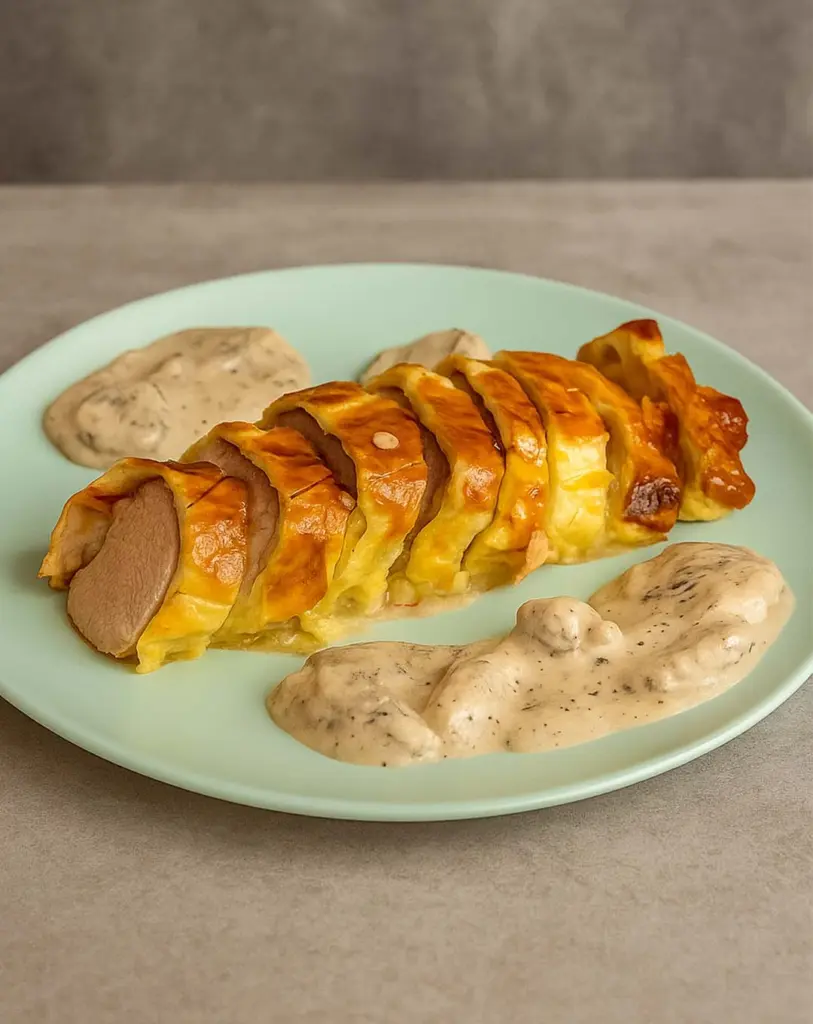 Filet mignon en croûte au foie gras sauce aux morilles : Un plat d’exception
