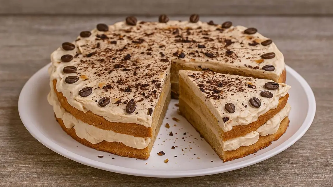 Gâteau fourré à la crème au café : un dessert fondant et raffiné fait maison