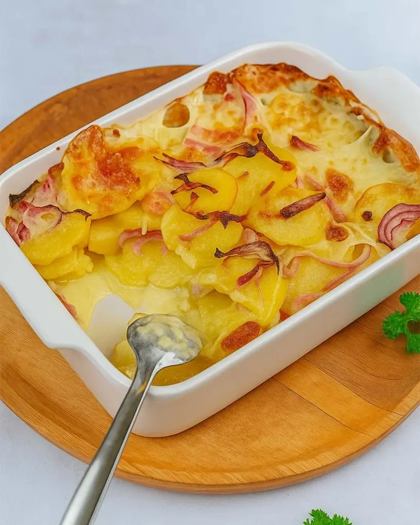 Gratin de pommes de terre à la cancoillotte : plat familial et gourmand