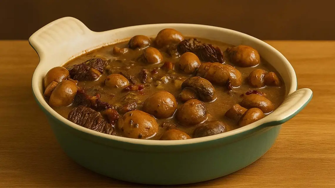 Joue de Bœuf Mijotée aux Champignons : un plat réconfortant et plein de saveurs