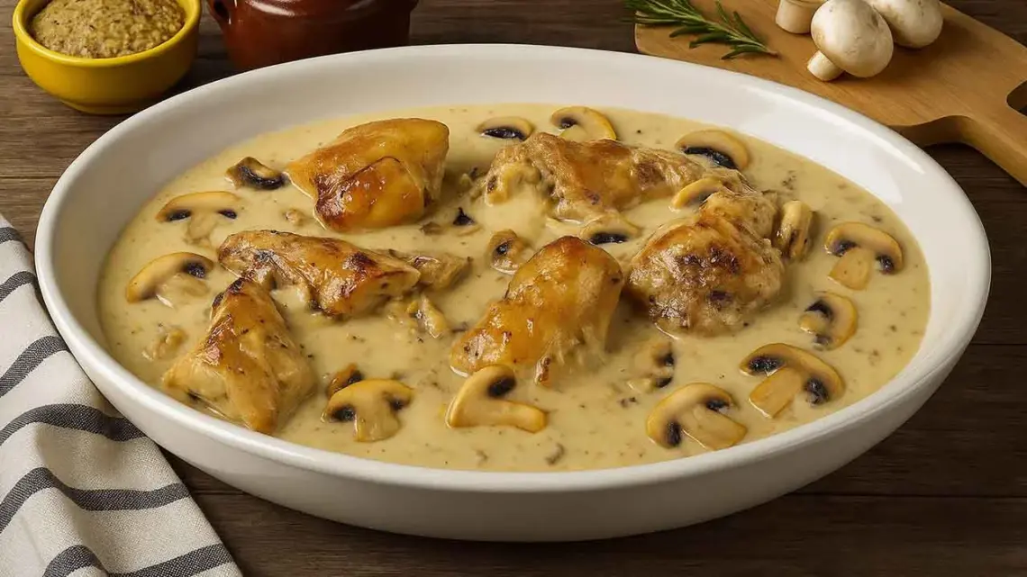 Lapin à la moutarde façon blanquette : un grand classique revisité avec douceur et élégance