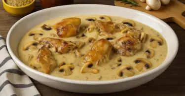 Lapin à la moutarde façon blanquette : un grand classique revisité avec douceur et élégance