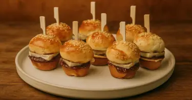 Mini-burgers maison au foie gras et chutney de figues : Recette Chic et Facile pour Noël