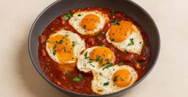 Œufs au Plat à la Sauce Tomate et Chorizo : Un Plat Épicé et Réconfortant